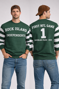 Rock Island Independents iconic striped crew