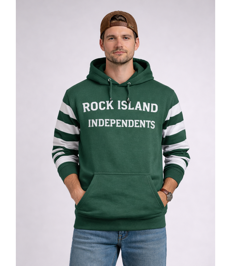 Rock Island Independents iconic striped hoodie