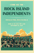 Rock Island Independents retro 1920s poster