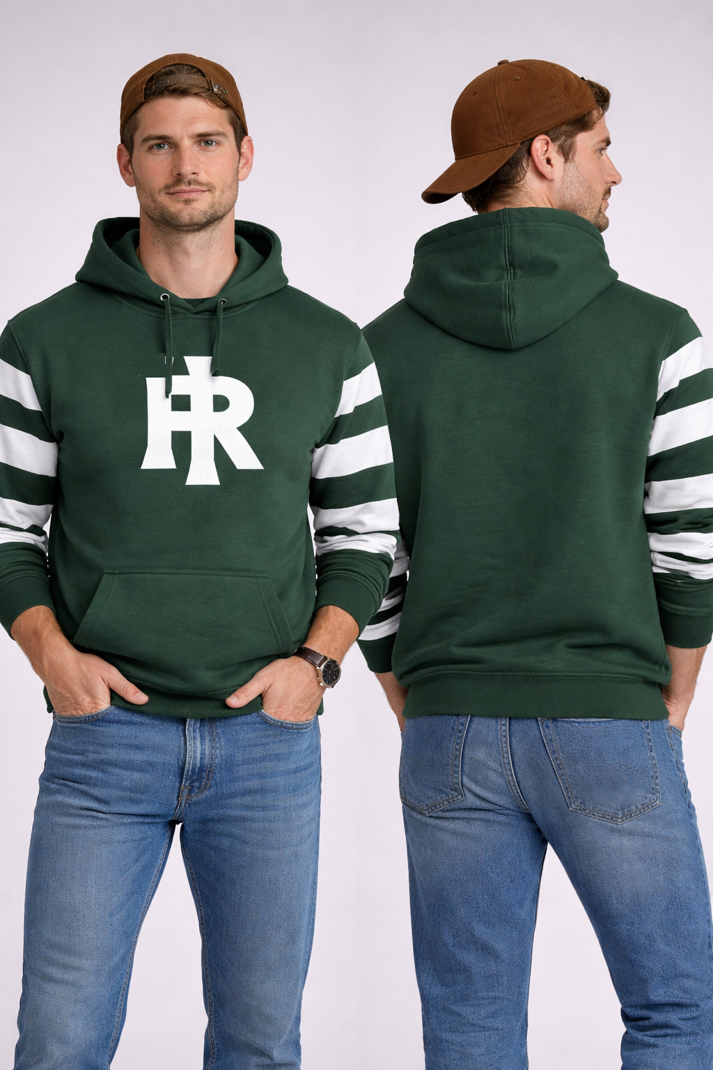 Rock Island Independents iconic striped hoodie original logo